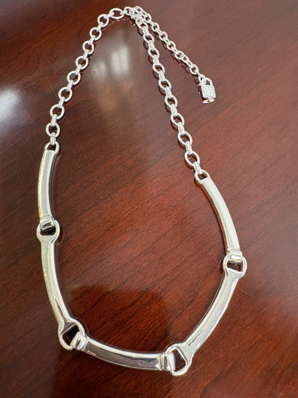 Charming Charlie Silver Link Equestrian Statement Necklace - Women's Jewelry